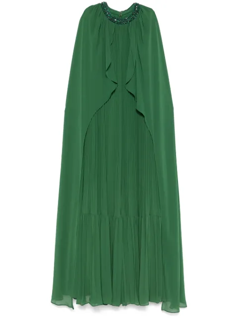 Self-Portrait chiffon cape maxi dress