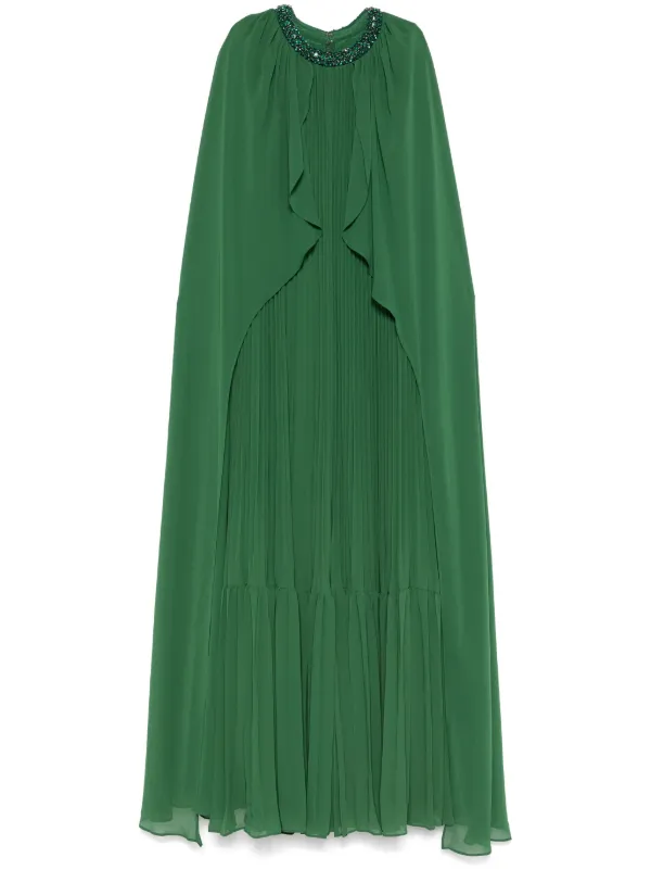Self-Portrait Abito Lungo | Verde | FARFETCH IT