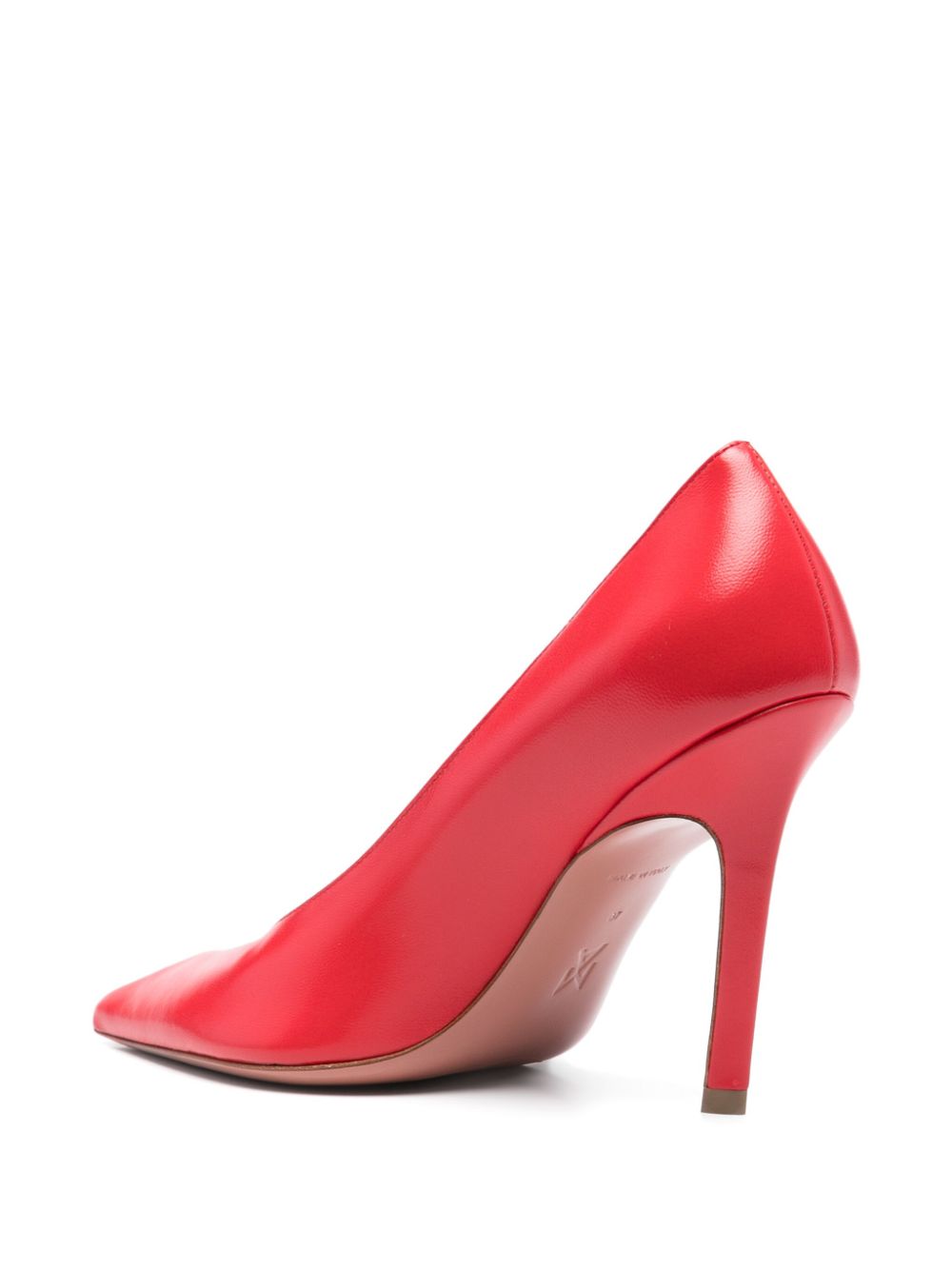 Amina Muaddi 100 mm Christine pumps Rood