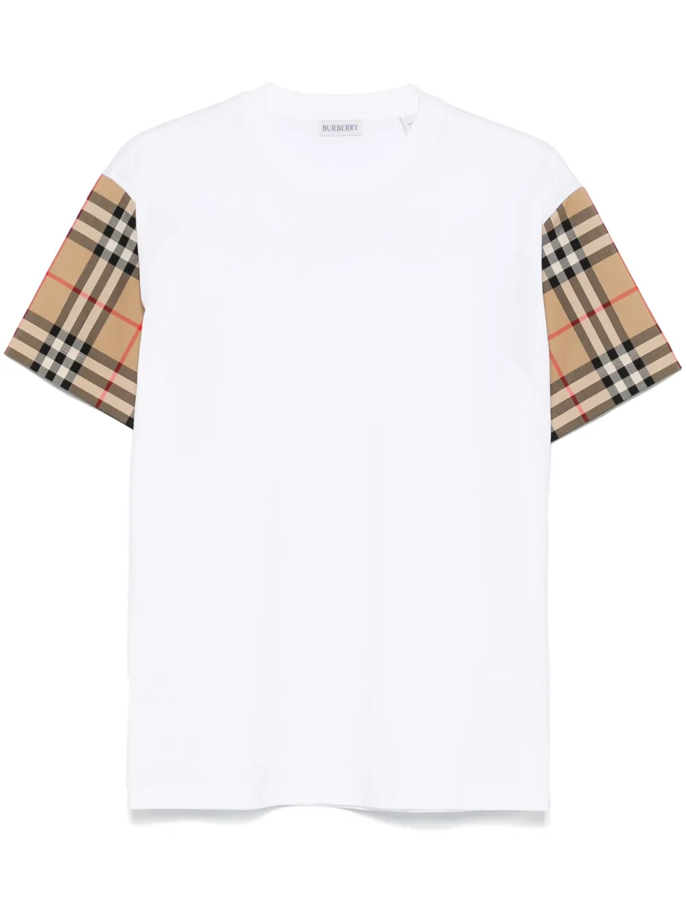 Burberry T-shirt met Vintage Check-detail Wit