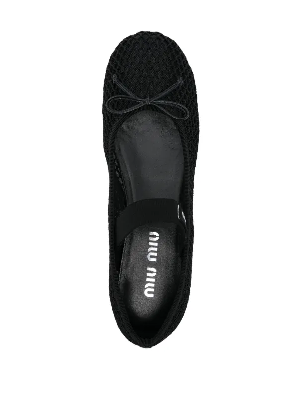 フラットシューズ Miu Miu Mesh fabric ballet flats Miu Miu Mesh fabric ballerinas | REVERSIBLE