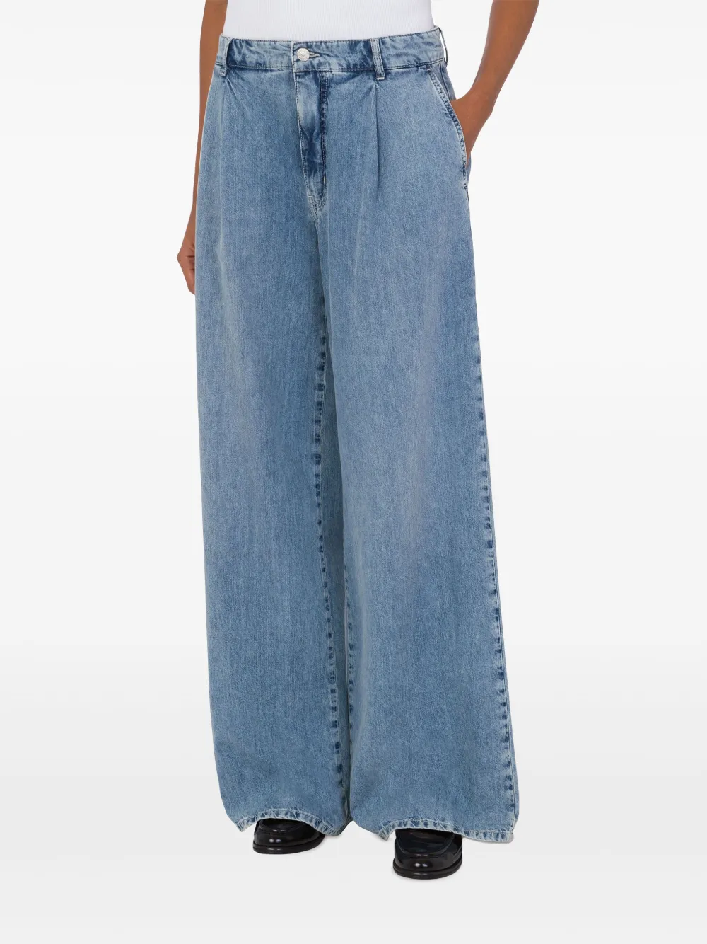 MOSCHINO JEANS Jeans met wijde pijpen - Blauw