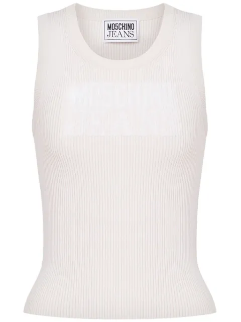 MOSCHINO JEANS ribbed tank top