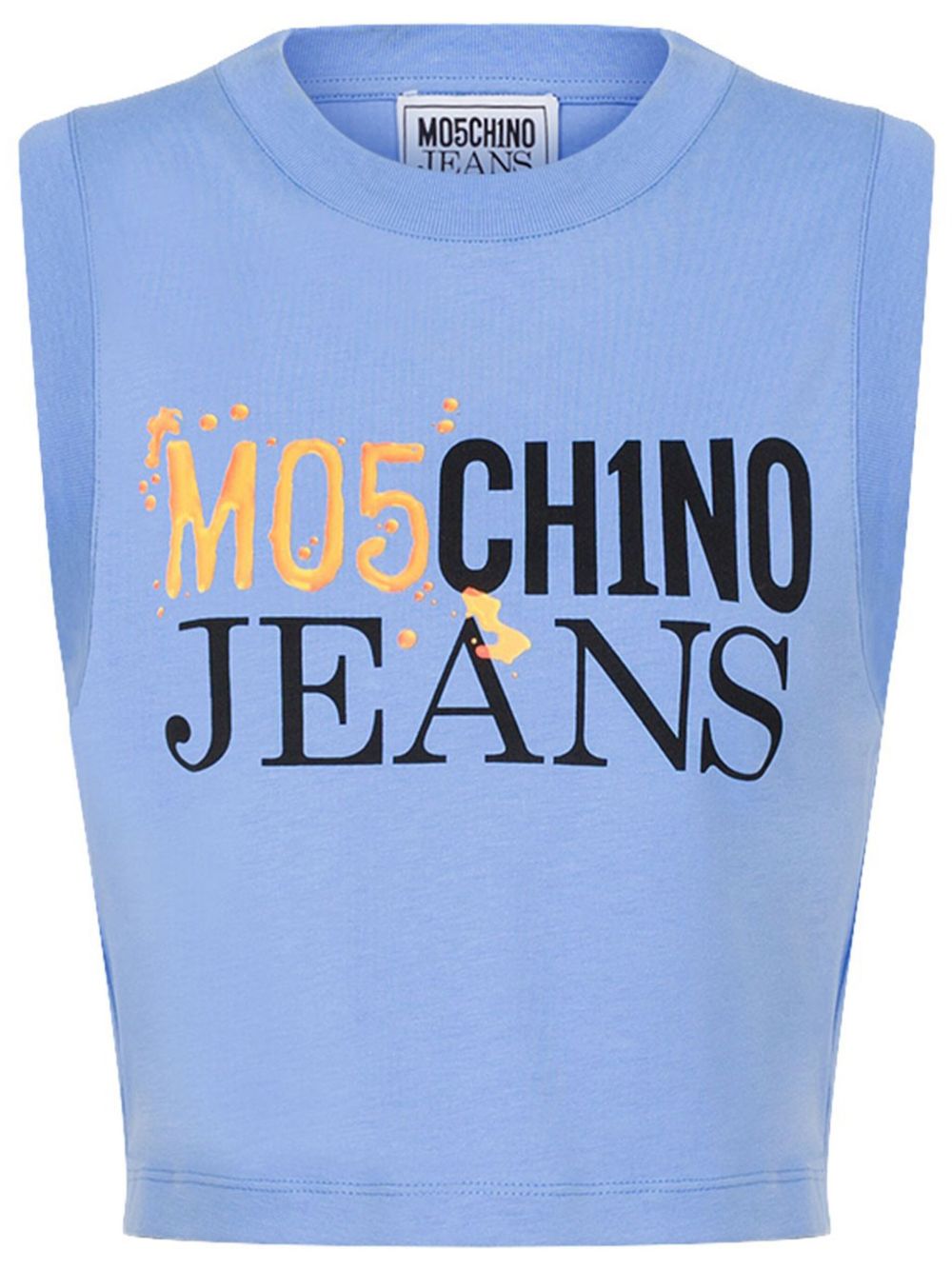 MOSCHINO JEANS logo-print tank top - Blue