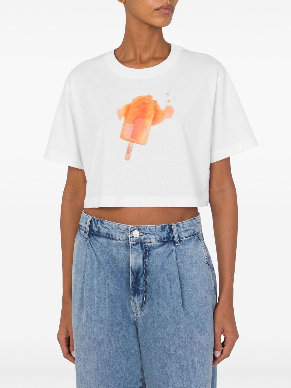 MOSCHINO JEANS T-shirt met print - Wit