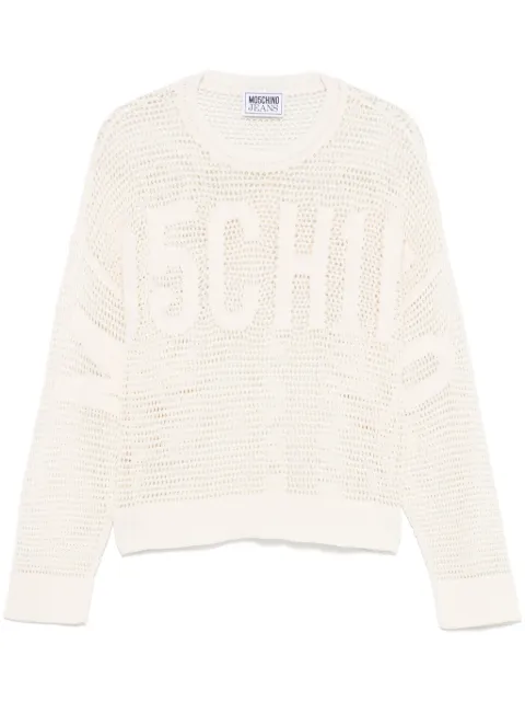MOSCHINO JEANS intarsia-logo sweatshirt 