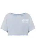 MOSCHINO JEANS denim cropped T-shirt - Blue