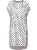 MOSCHINO JEANS net mini dress - Grey