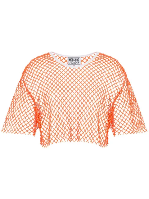 MOSCHINO JEANS mesh T-shirt