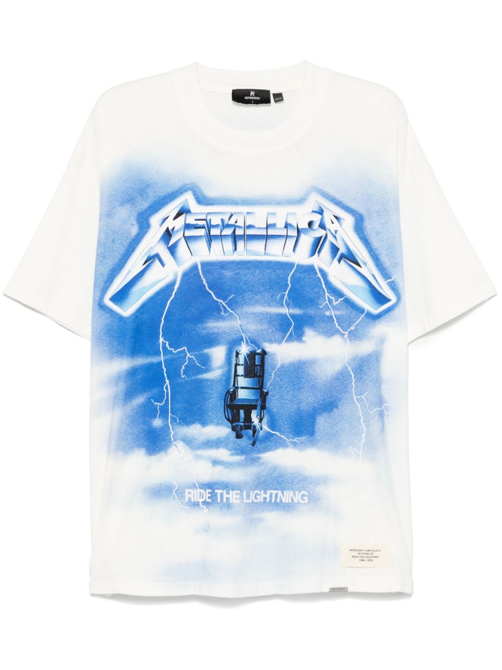 Represent x Metallica Ride The Lightning T-shirt Wit