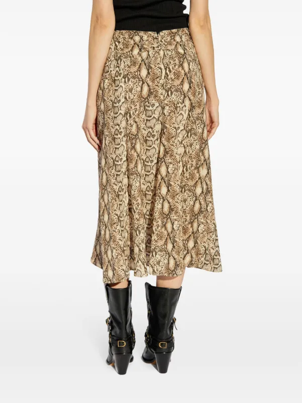 ISABEL MARANT Olena Skirt | Neutrals | FARFETCH HK