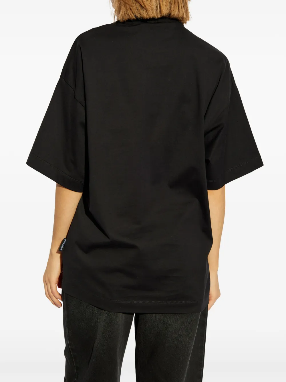 Palm Angels T-shirt met logoprint Zwart