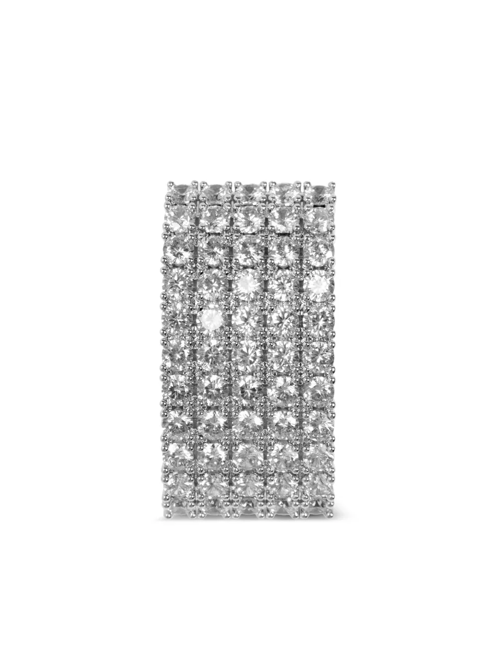 Self-portrait Self Portrait Earrings With Shimmering Crystals In Silber