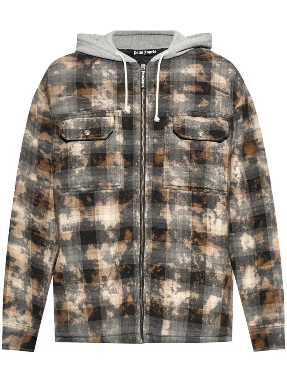 PALM ANGELS CHECK-PATTERN SHIRT JACKET