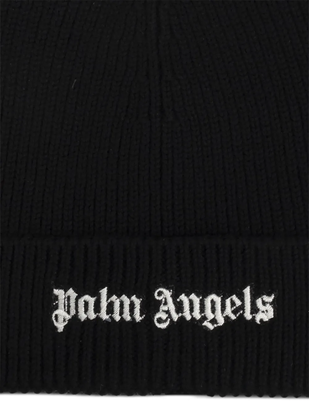 Palm Angels Muts met geborduurd logo Zwart