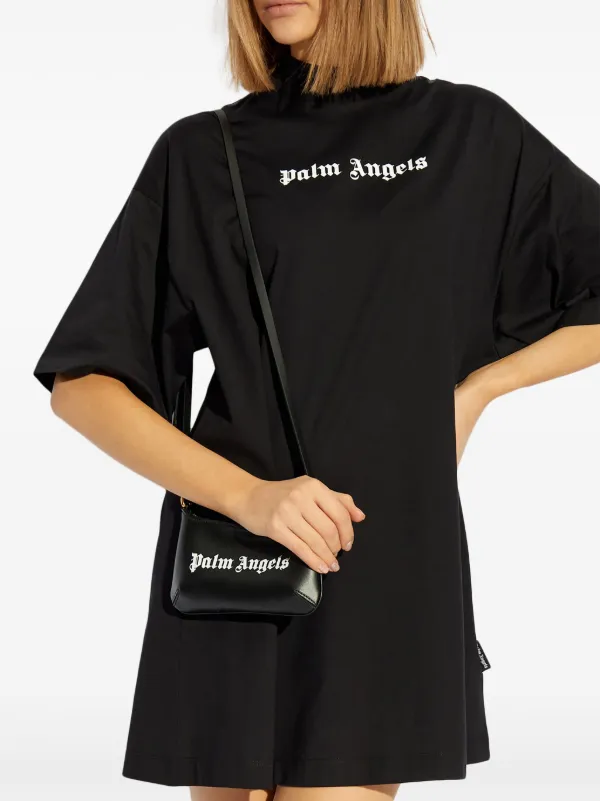 Palm Angels logo-print T-shirt Dress | Black | FARFETCH