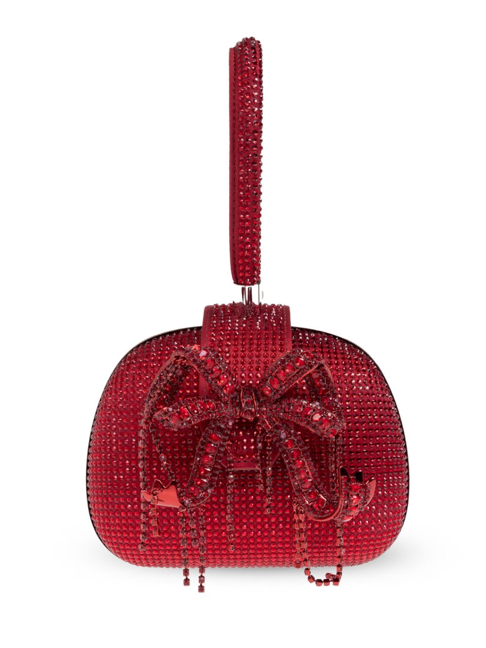 Self-Portrait rhinestone-embellished clutch bag - Red