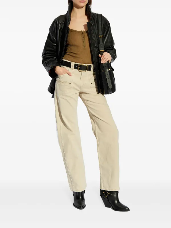 ISABEL MARANT Betinia レザージャケット | ブラック | FARFETCH JP