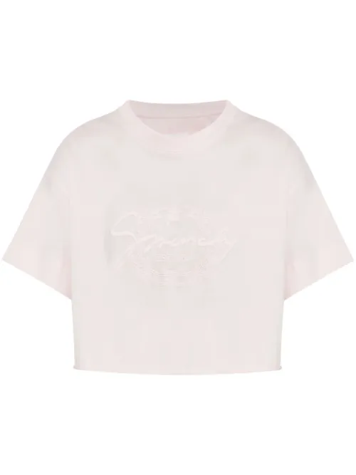 T-shirt en coton à coupe crop - Givenchy - Modalova