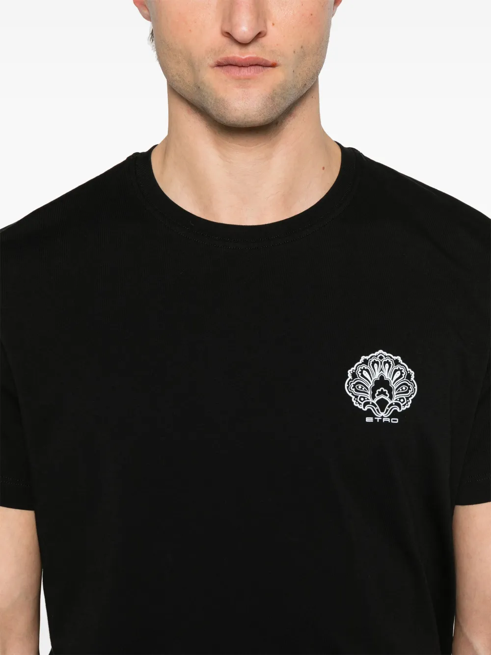 ETRO T-shirt met logoprint Zwart
