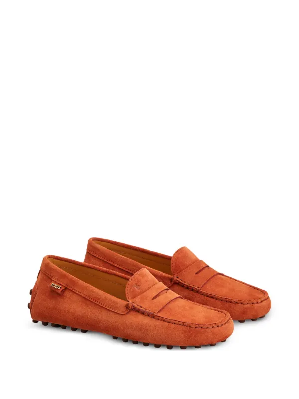Tods Gommino Suede Driver, Orange Woman ORANGE Gommino Loafers in Suede XXW22L00010RE035MG833  main image 4