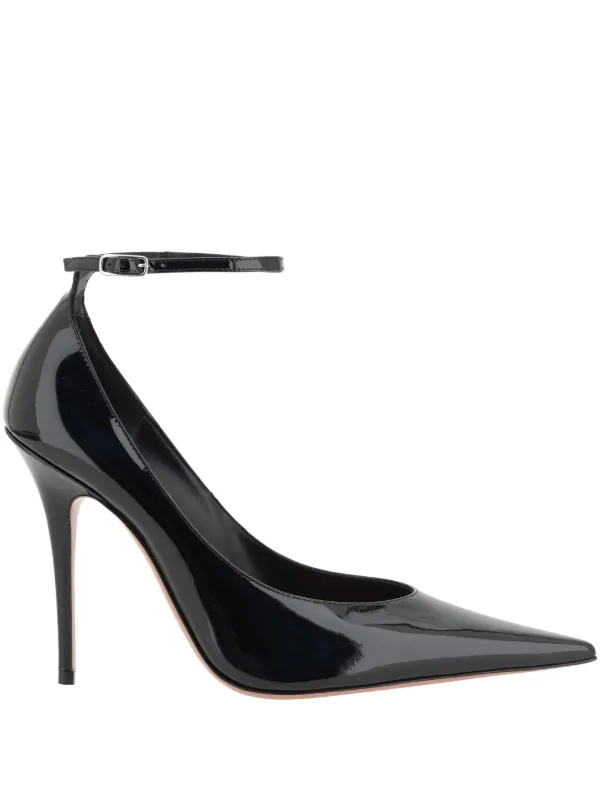 Amina Muaddi 105mm Anok Pumps in Black