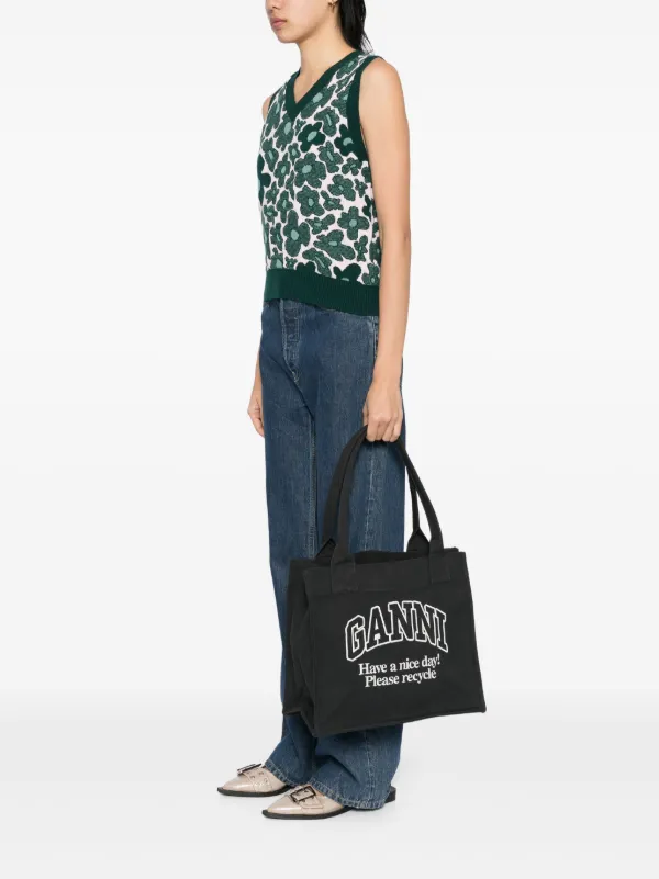 GANNI Easy Tote Bag | Black | FARFETCH