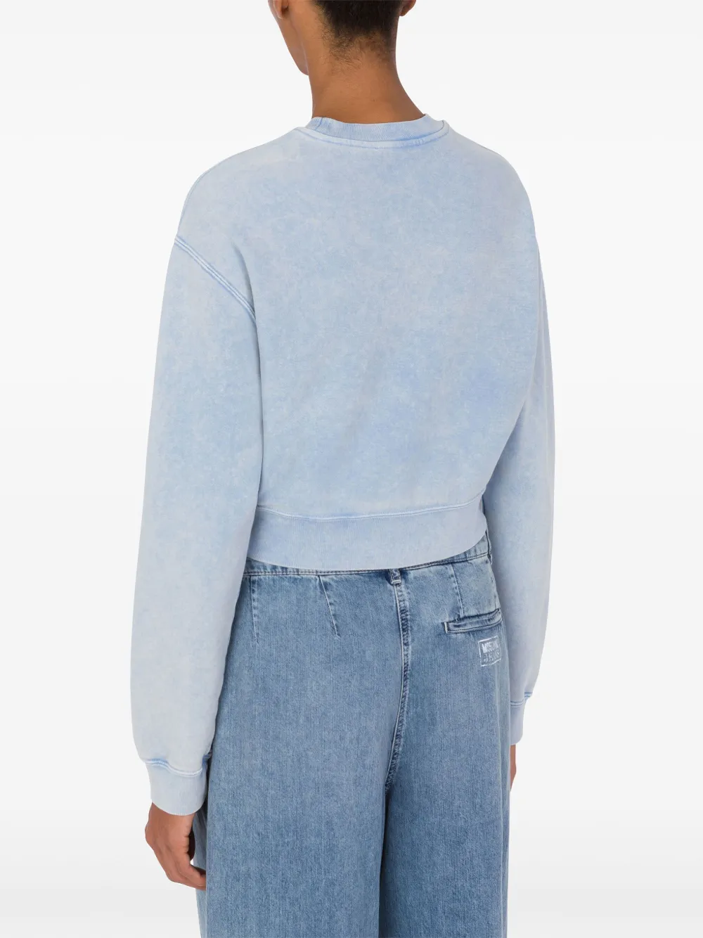 Shop Moschino Jeans Graphic-print Sweatshirt In Blue