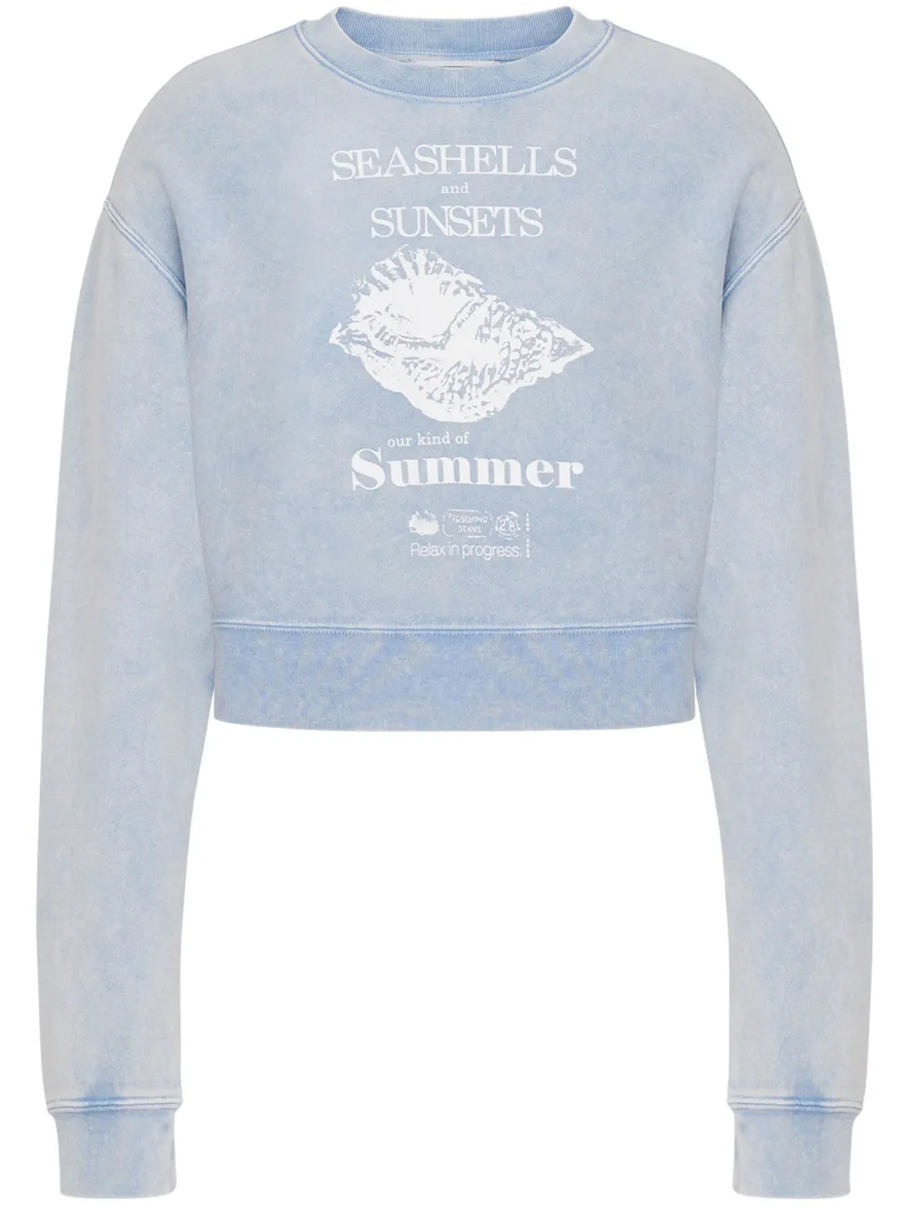 Shop Moschino Jeans Graphic-print Sweatshirt In Blue