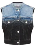 MOSCHINO JEANS gradient denim gilet - Black