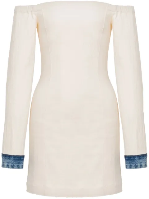 MOSCHINO JEANS off-the-shoulder midi dress A04023717 - 0