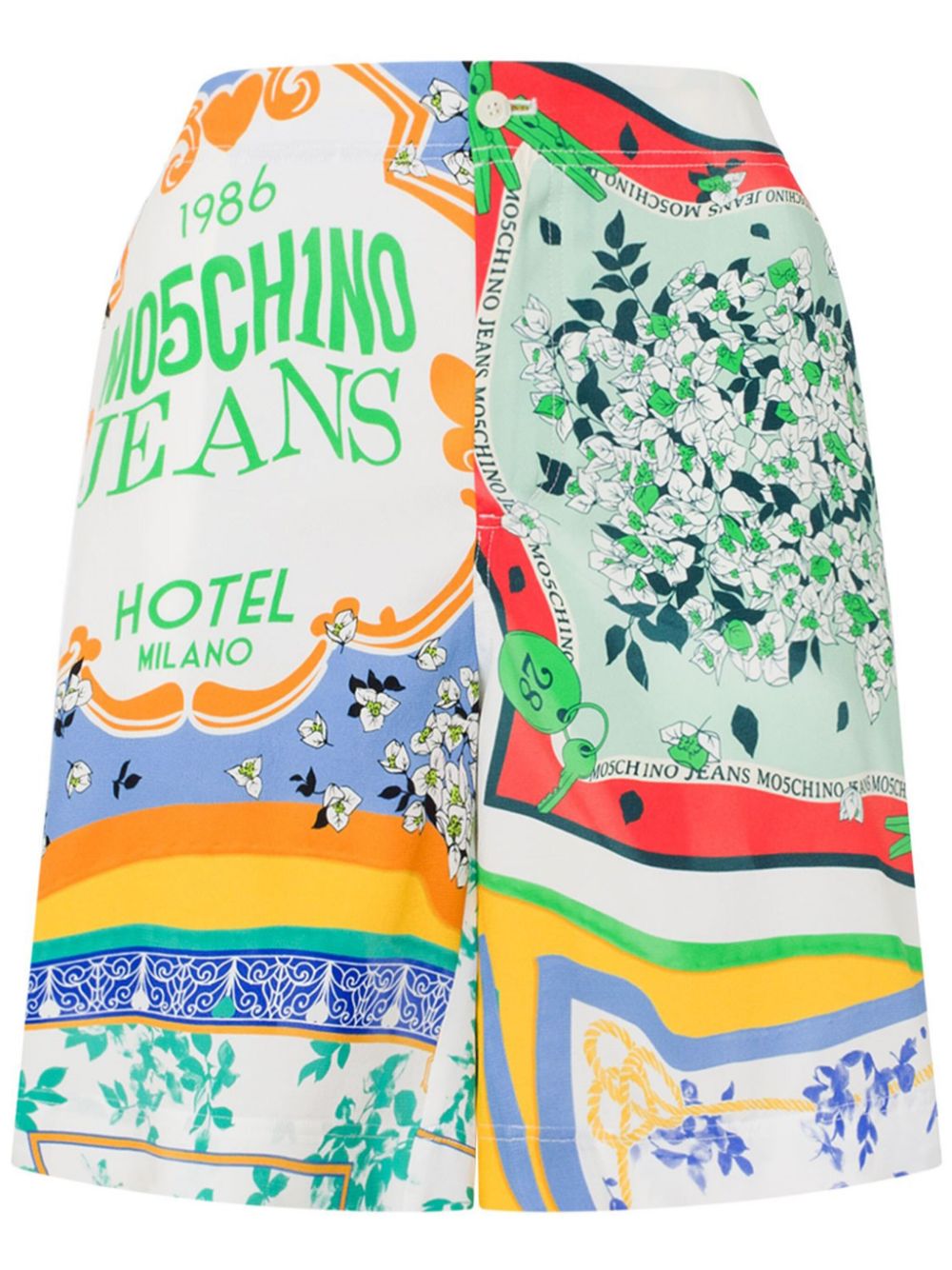 MOSCHINO JEANS Shorts met grafische print Blauw