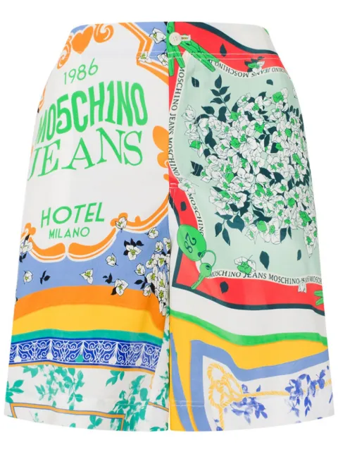 MOSCHINO JEANS graphic-print shorts