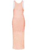 MOSCHINO JEANS mesh midi dress - Orange