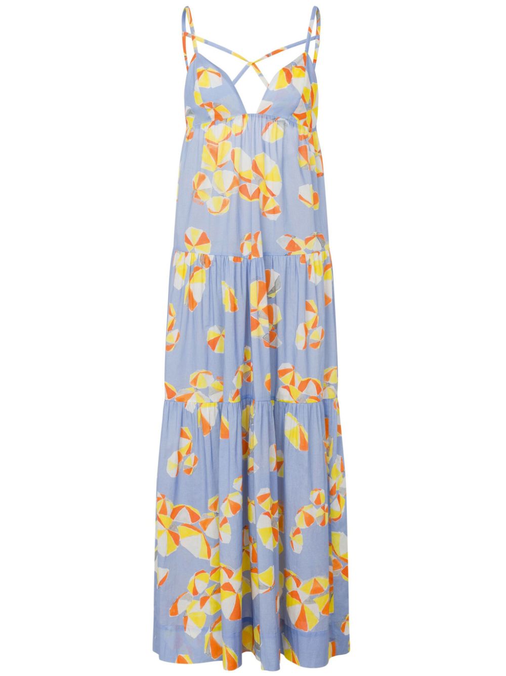 graphic-print maxi dress