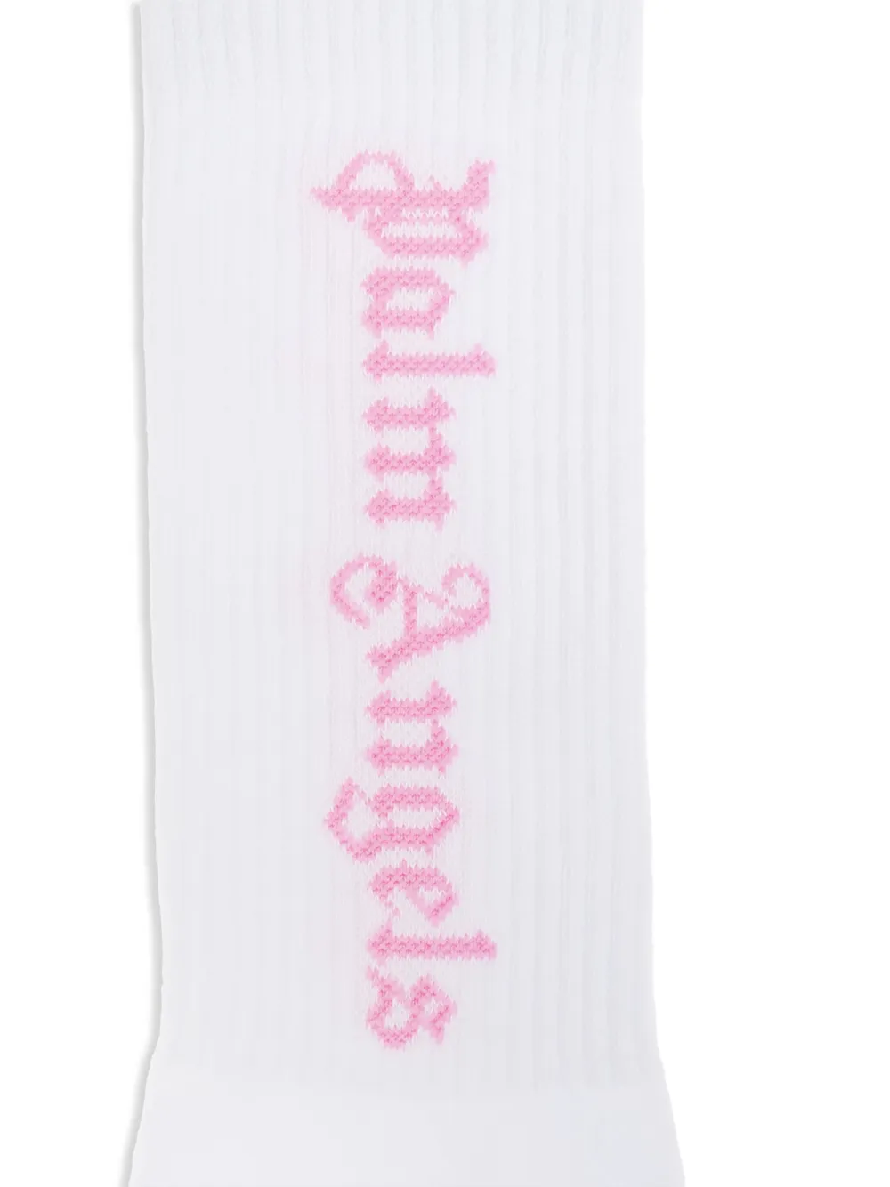 Palm Angels Kids Sokken met intarsia logo Wit