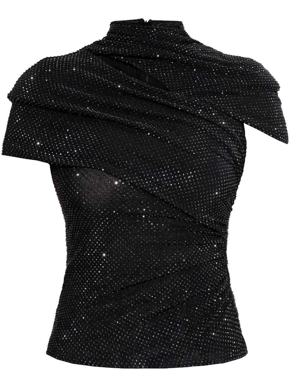 sequinned wrap-around top