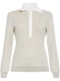 Givenchy monogram 72 jacquard polo jumper - Neutrals