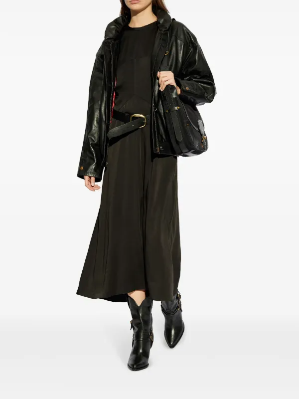 ワンピース Isabel Marant SS25 KENZA LONG DRESS (RO0682FAC1J04I 01BK) KENZA DRESS Woman chalk | ISABEL MARANT Official online store