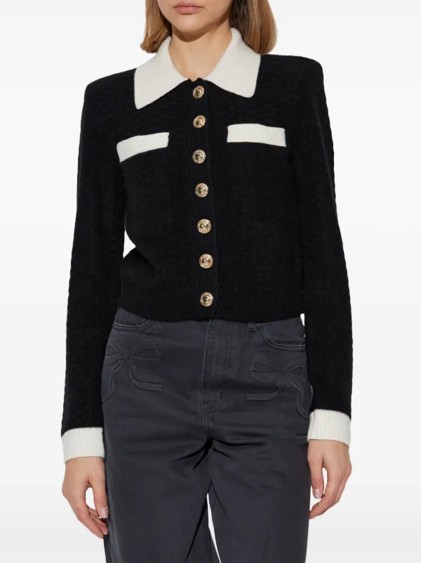 self portrait シャーリングトップ UK6 シャーリングジップトップス | mai | Flugge