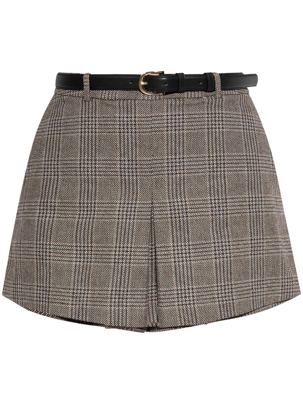 checkered pleated skort