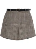 Self-Portrait checkered pleated skort - Brown