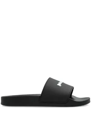 Balenciaga バレンシアガ ロゴ フラットサンダル - FARFETCH