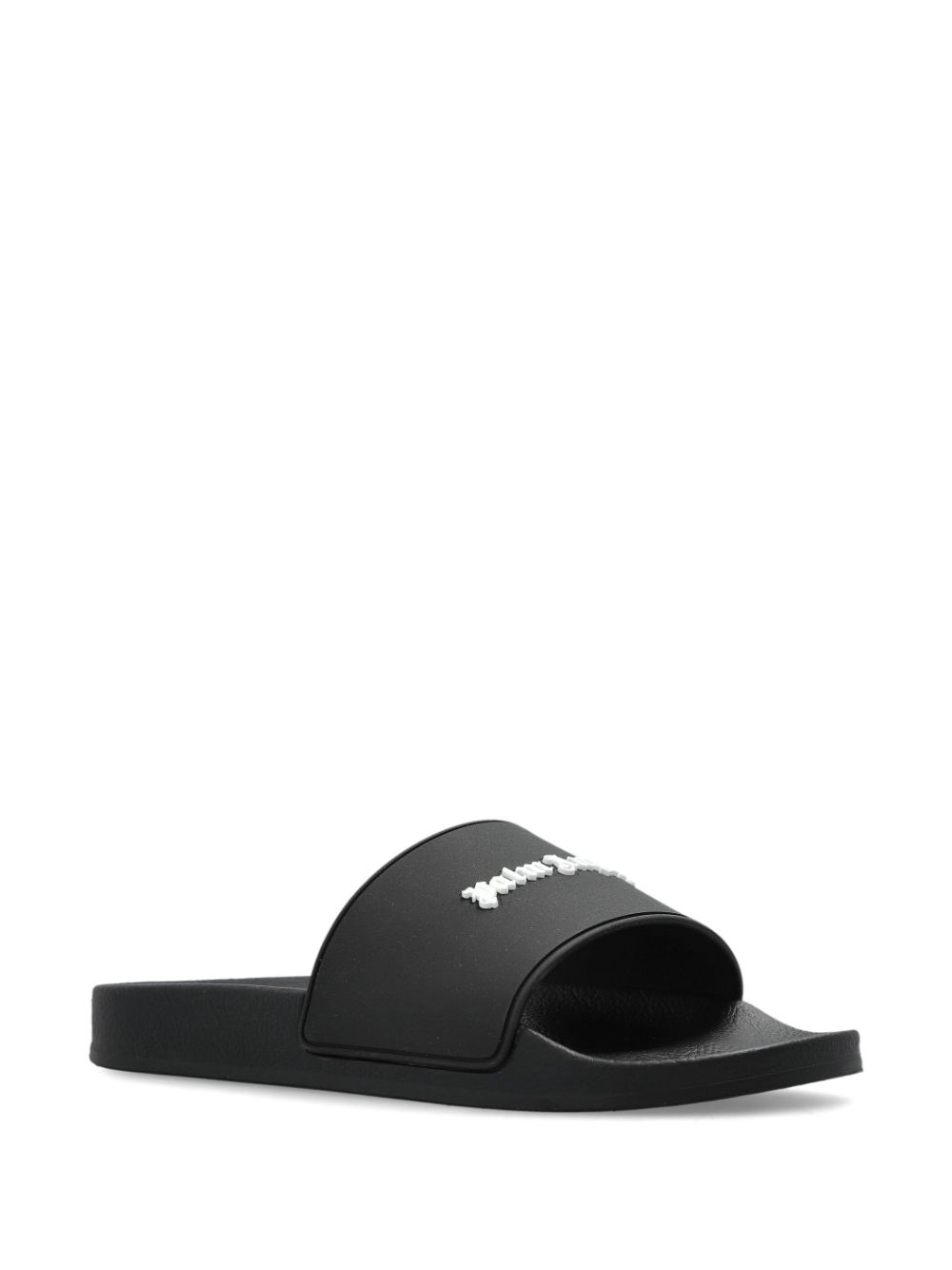 Palm Angels Slippers met logodetail - Zwart