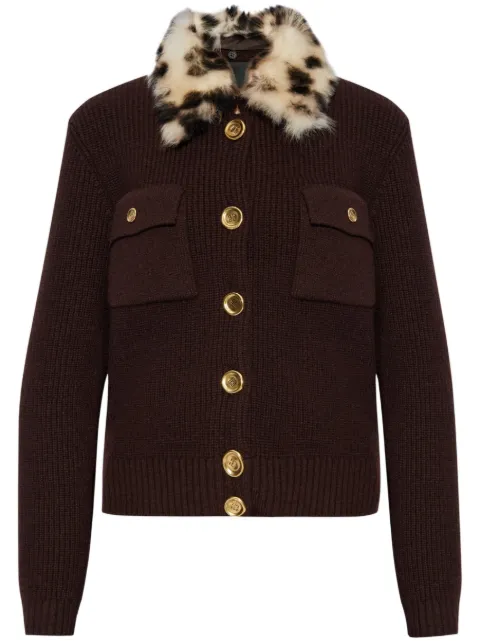 Givenchy cárdigan con cuello de pelo