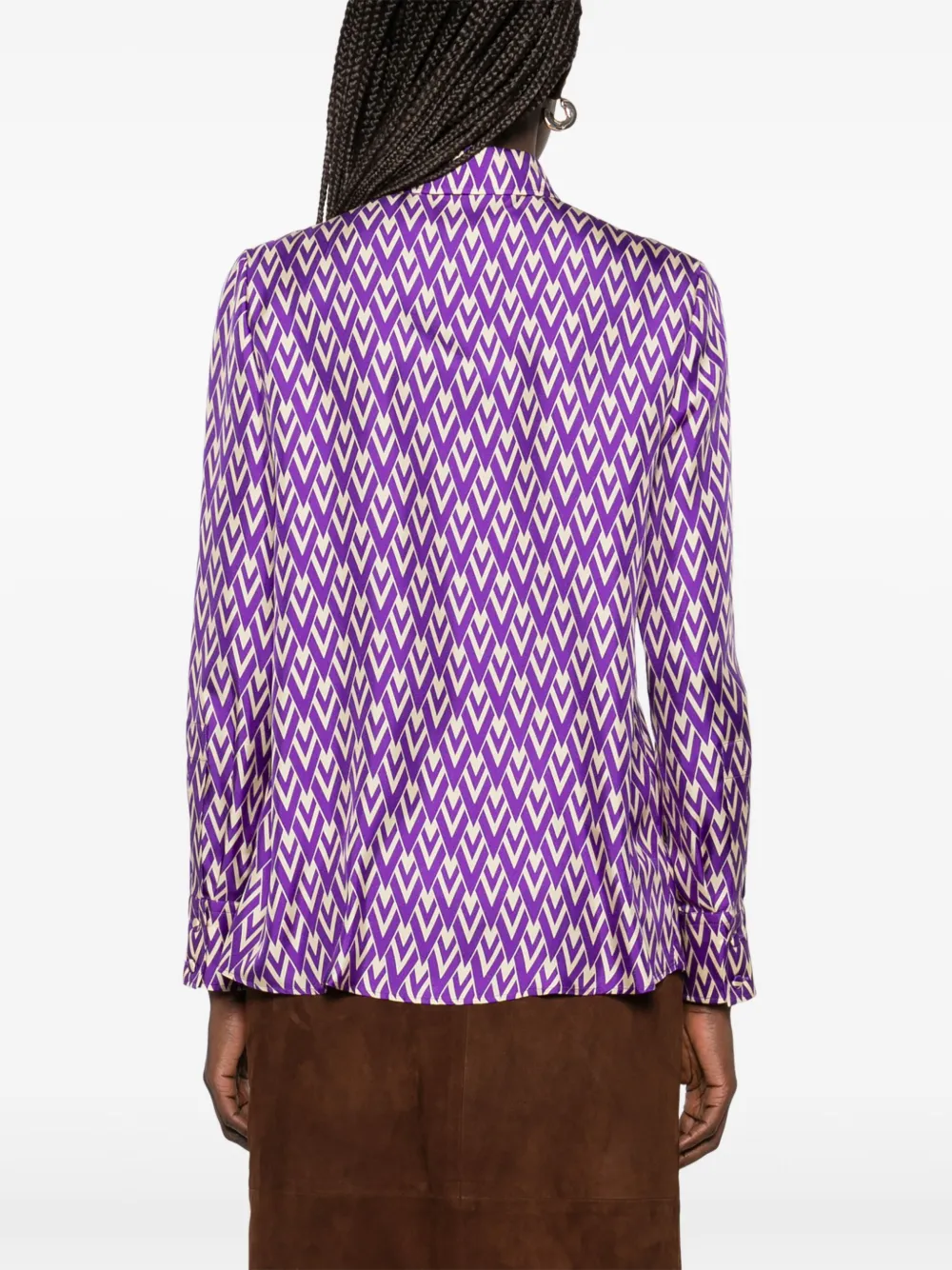 Valentino Garavani Toute La V twill blouse Paars