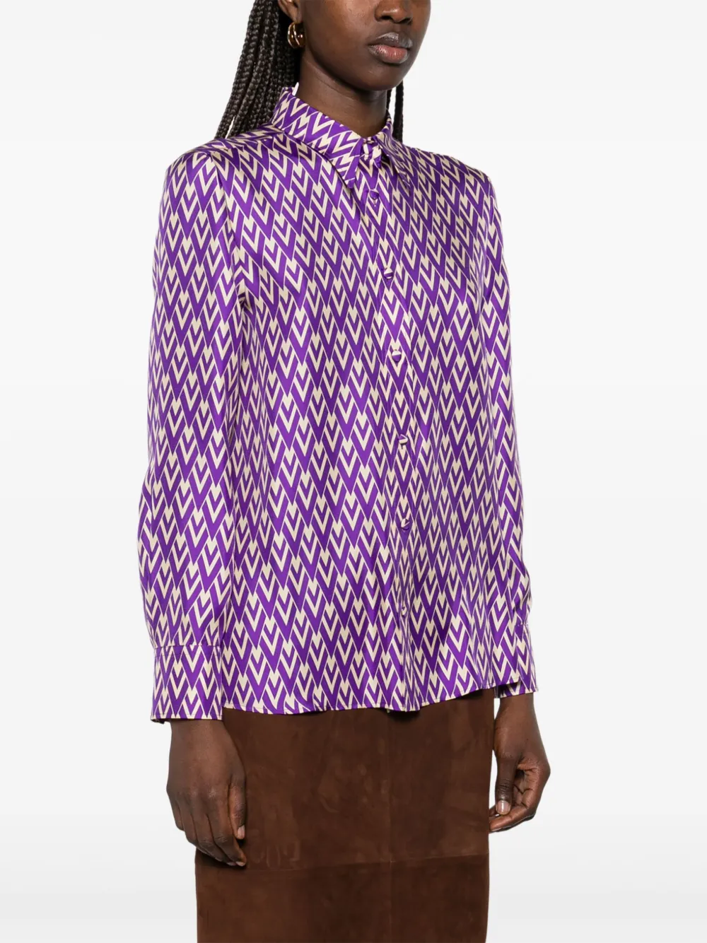 Valentino Garavani Toute La V twill blouse Paars
