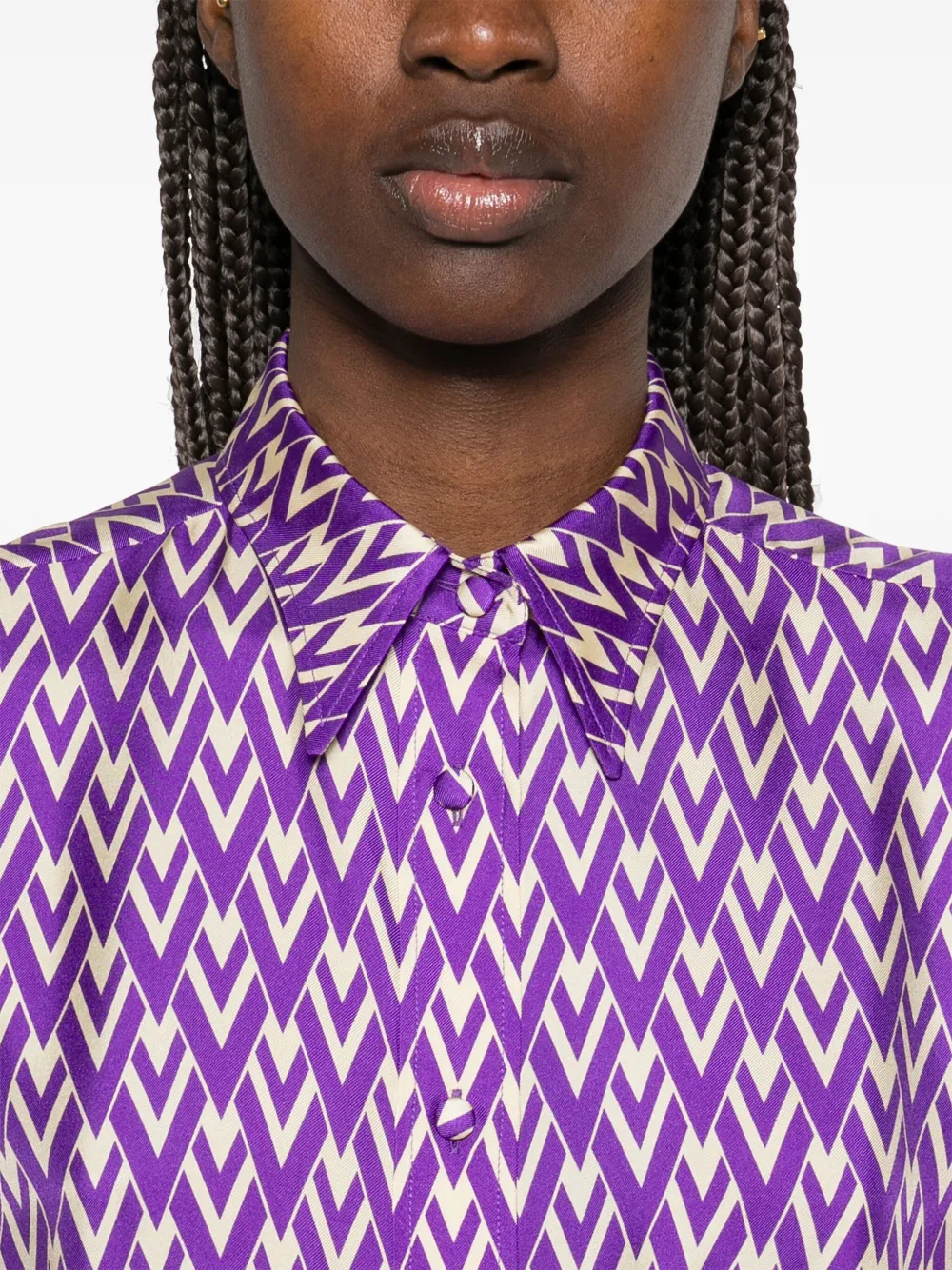 Valentino Garavani Toute La V twill blouse Paars