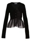 Cecilie Bahnsen Phlox ruffled knit cardigan - Black