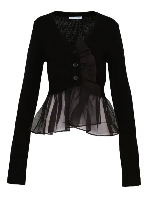 Cecilie Bahnsen Phlox ruffled knit cardigan